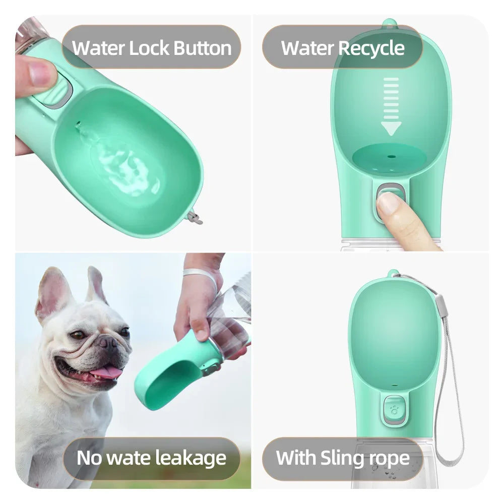 Gourde de Voyage Anti-Fuite pour Chien – Distributeur d’Eau Portable