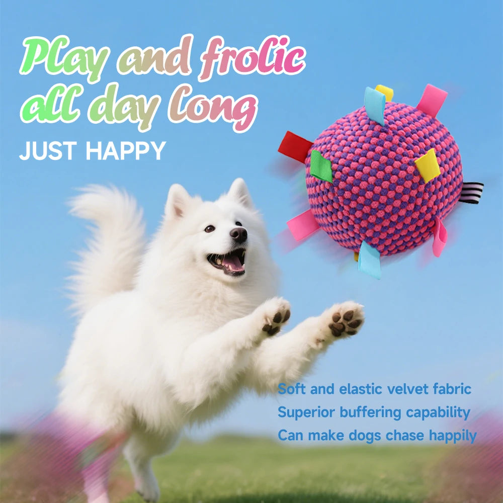 Balle Interactive pour Chien – Jouet à Mâcher Résistant pour l’Entraînement et la Réduction du Stress